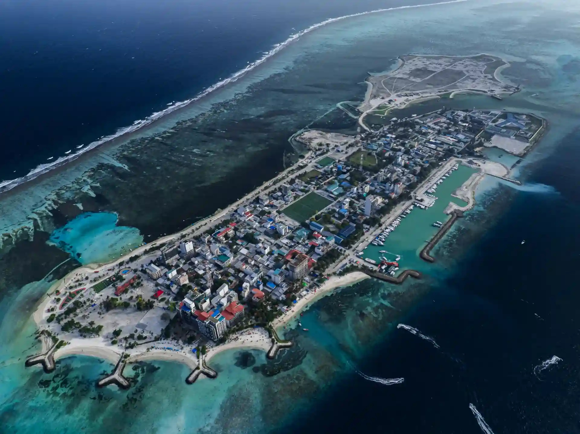 maafushi island maafushi island drone view